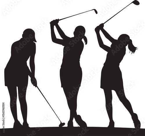 Golfer Swing Silhouette Design

Professional Golfer Vector Art

Golf Club Swing Illustration

Dynamic Golf Pose Silhouette

Tee Off Golfer Clipart Graphic