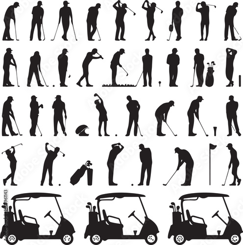 Golfer Swing Silhouette Design

Professional Golfer Vector Art

Golf Club Swing Illustration

Dynamic Golf Pose Silhouette

Tee Off Golfer Clipart Graphic