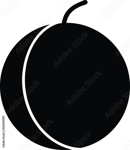 Honeydew Melon minimal clean design silhouette vector art illustration