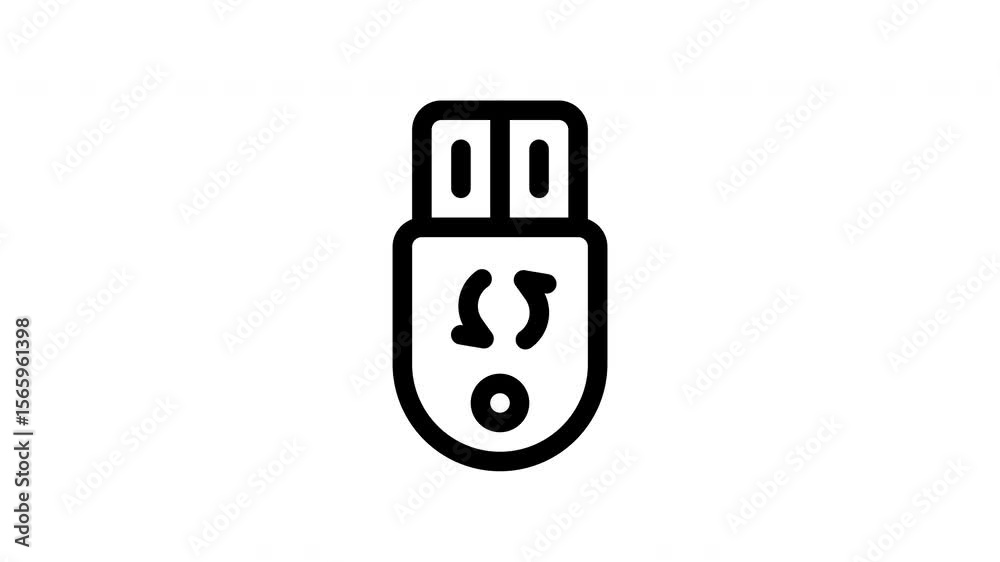 refresh data minimalist stroke animation