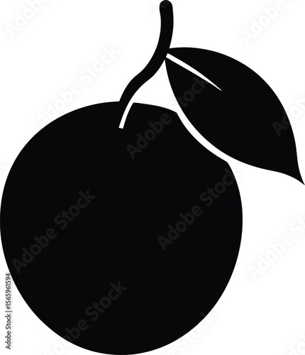 Loquat minimal clean design silhouette vector art illustration
