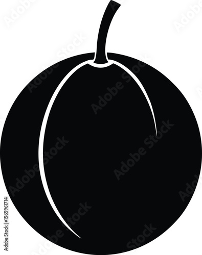 Mamoncillo Fruit minimal clean design silhouette vector art illustration