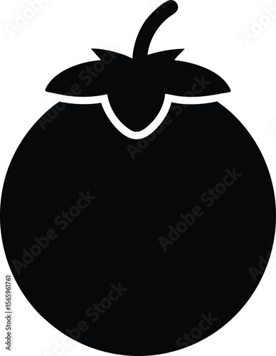 Mangosteen minimal clean design silhouette vector art illustration