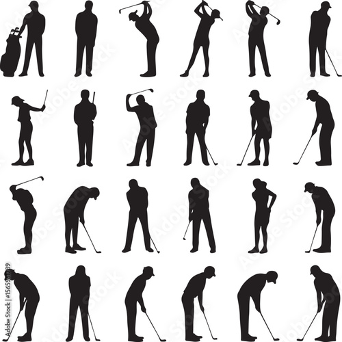 Golfer Swing Silhouette Design

Professional Golfer Vector Art

Golf Club Swing Illustration

Dynamic Golf Pose Silhouette

Tee Off Golfer Clipart Graphic