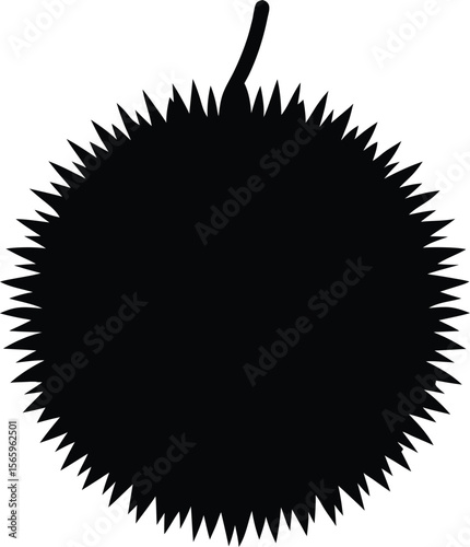 Rambutan minimal clean design silhouette vector art illustration