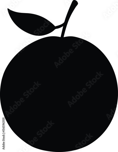 Tangerine minimal clean design silhouette vector art illustration