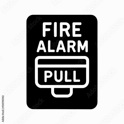 Fire alarm lever icon for emergency manual trigger — solid version
