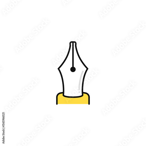 万年筆のペン先のシンプルなベクターアイコンイラスト素材