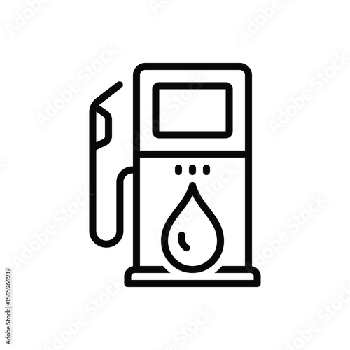 Black line icon for fuel