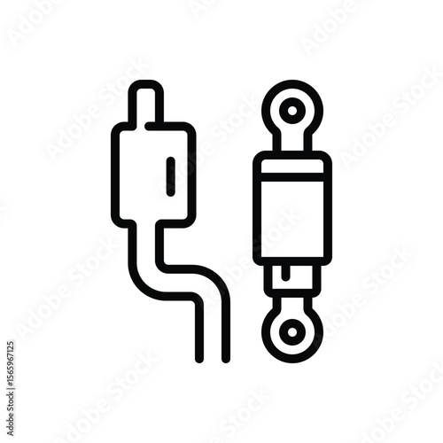 Black line icon for parts replacement