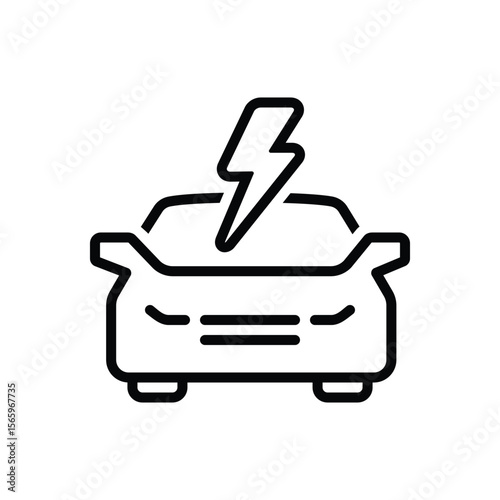 Black line icon for volts