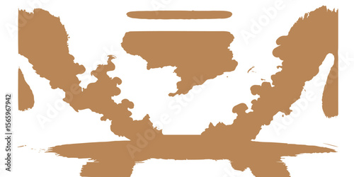 Map of Africa and the world, a vector illustration of earth's geography, with isolated continents and country borders