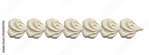 Oil painting style vector whipped cream / 油絵テイストのホイップクリーム