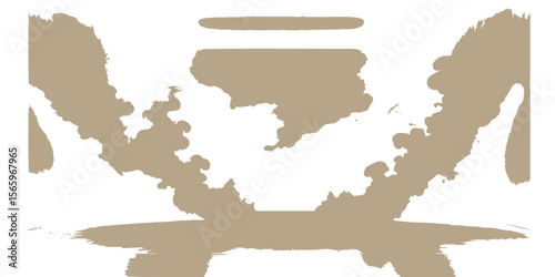 Old world map illustration featuring the geography of continents and countries with vector borders and national flags for a vintage travel atlas design