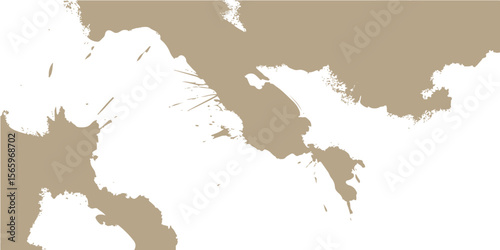 Grunge vector world and Italy maps illustration with country borders and continents