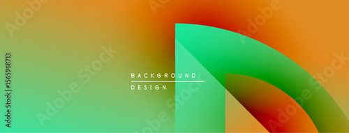 Abstract gradient background. Vivid colors blend smoothly, creating dynamic visual effect. Text reads background design.