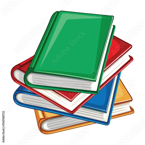 A colorful stack of books, ready to be read.