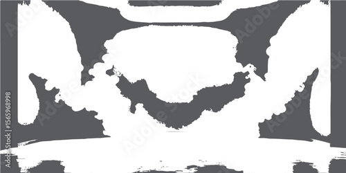 A detailed vector illustration of a lion and an old boat silhouette on a world map, outlining European countries