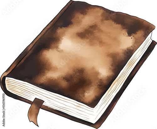 watercolor  illustration vector holy bible on white background. Design for church, cards, banner, greetings