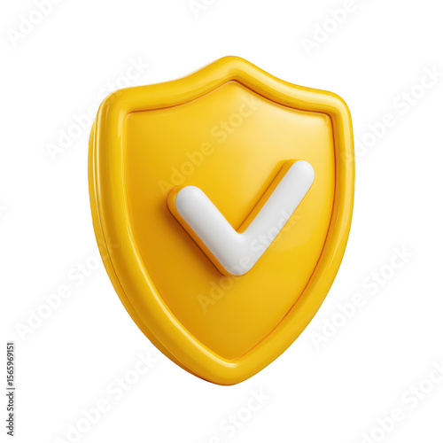 3D yellow shield with white checkmark (3)