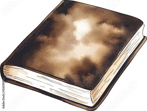 watercolor  illustration vector holy bible on white background. Design for church, cards, banner, greetings