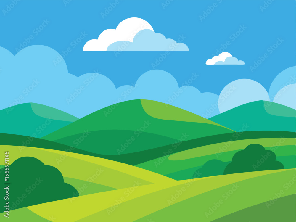 Fototapeta premium landscape with mountains and blue sky