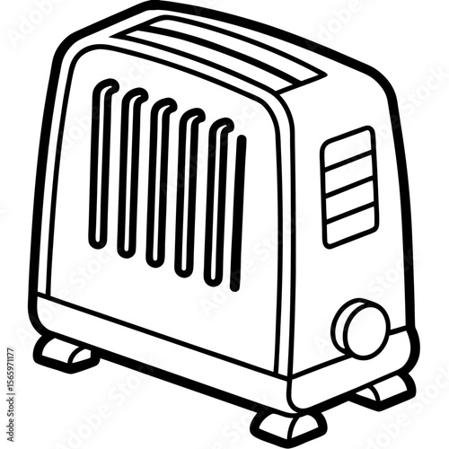 Electric Room Heater Vector Icon