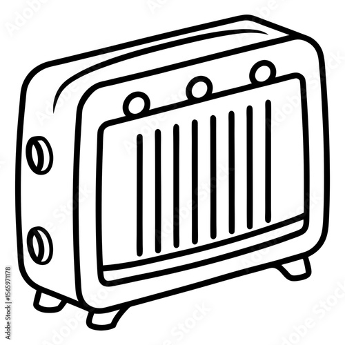 Electric Room Heater Vector Icon