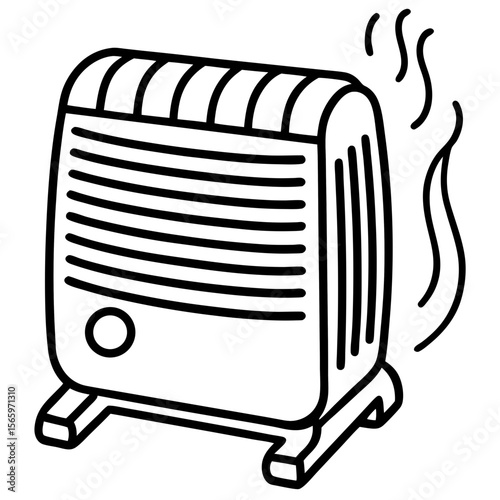 Electric Room Heater Vector Icon