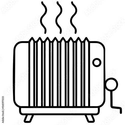Electric Room Heater Vector Icon