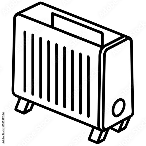 Electric Room Heater Vector Icon