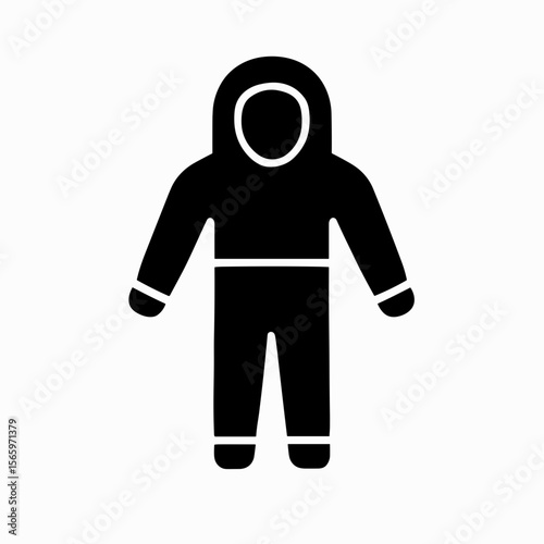Hazmat suit icon for biological hazard protection — solid version