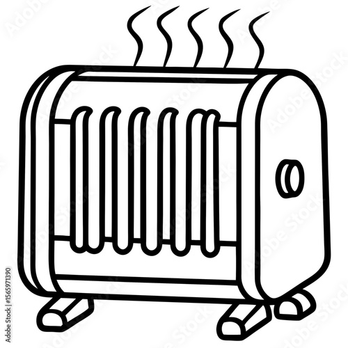 Electric Room Heater Vector Icon