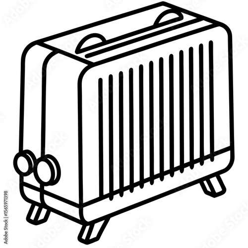 Electric Room Heater Vector Icon