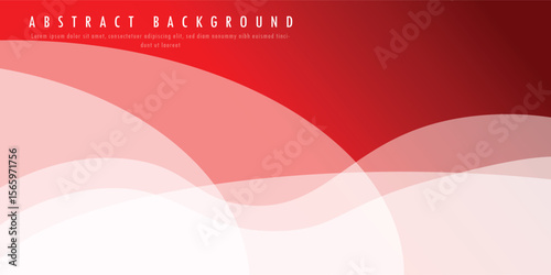red and white color wave background. Dynamic shapes composition. Eps 10 vector