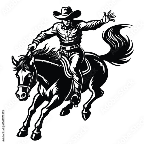 Horse Racing Vector Image. Jockey riding racehorse on a fast speed vector