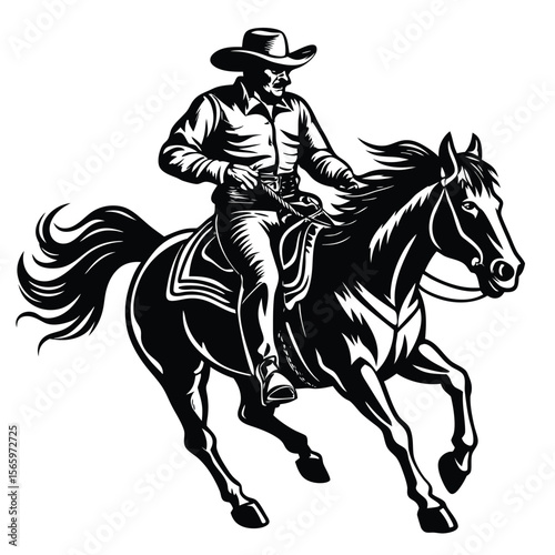 Horse Racing Vector Image. Jockey riding racehorse on a fast speed vector
