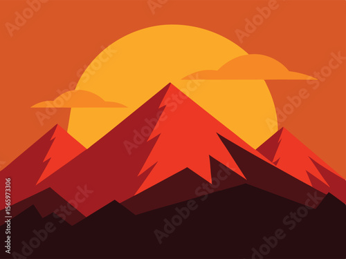 vector illustration of pyramids landscape