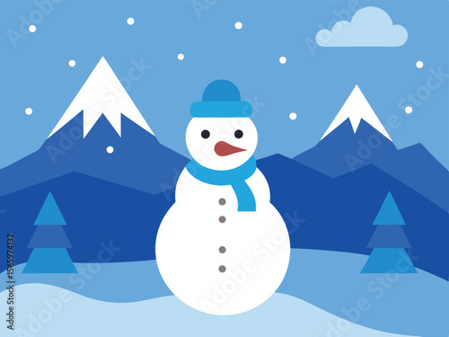 snowman in the snow