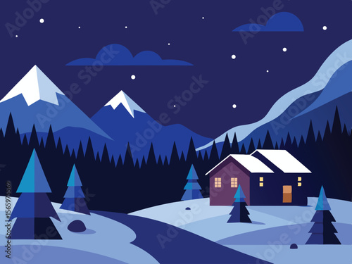 winter mountain landscape