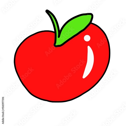 red apple vector illustration on white background