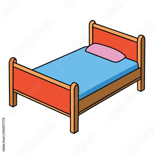 A simple wooden bed frame with a clean, minimalist design, featuring sturdy slats and a natural wood finish that adds warmth and elegance to any bedroom setting.

