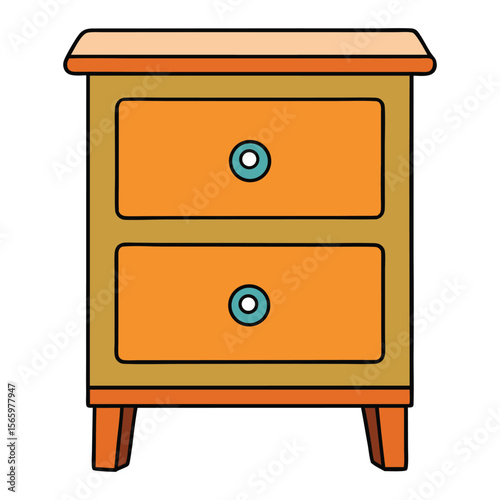 A stylish wooden nightstand with a smooth finish, compact drawers, and sturdy legs—perfect for keeping bedtime essentials close in a cozy, rustic or modern bedroom.

