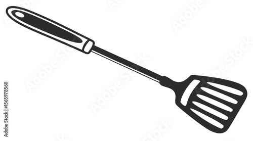 Kitchen Spatula Icon - Simple Cooking Utensil Silhouette Vector
