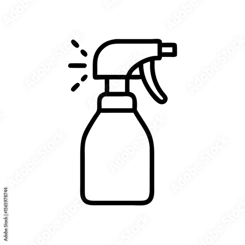 Spray bottle for cleaning with fine mist nozzle design  
