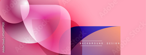 Abstract pink background features flowing shapes, gradients. Modern design elements create dynamic visual texture. Text reads background design.