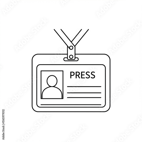 press card id icon vector