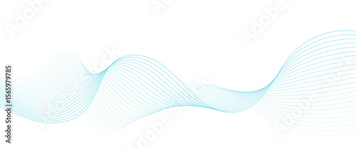 Vector minimal wave blending effect technology concept
