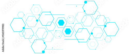 Vector futuristic abstract background hexagons shape technology