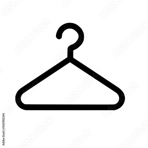 Minimalist Outline Simple Clothes Hanger Icon Design for Wardrobe